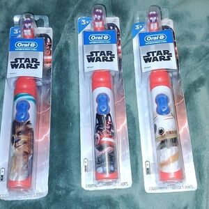 Set of 3 Different Star Wars Spin Toothbrushes